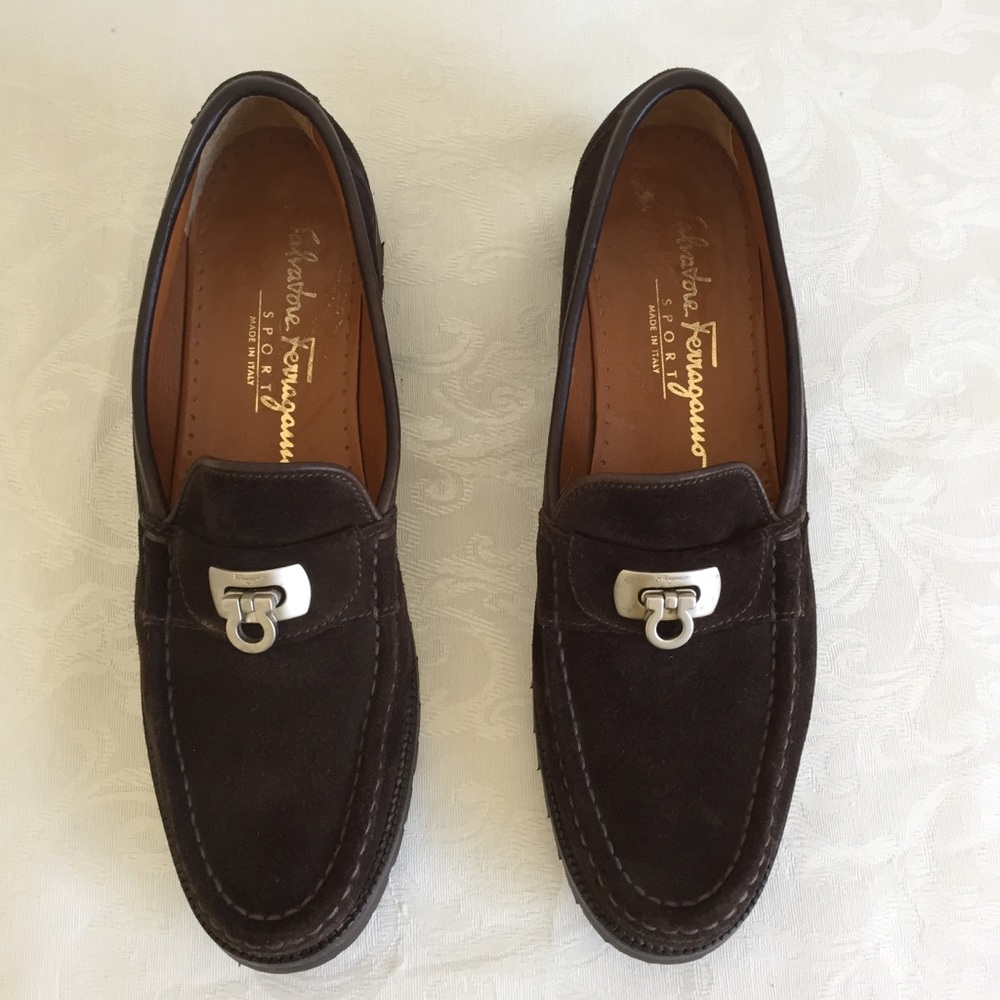 Salvatore Ferragamore Brown suede loafers